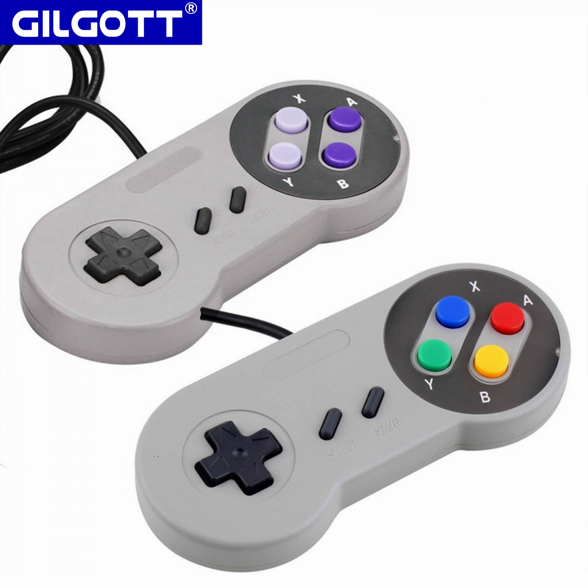 Retro Gaming For Windows - 2 buah/set kontroler Game USB berkabel