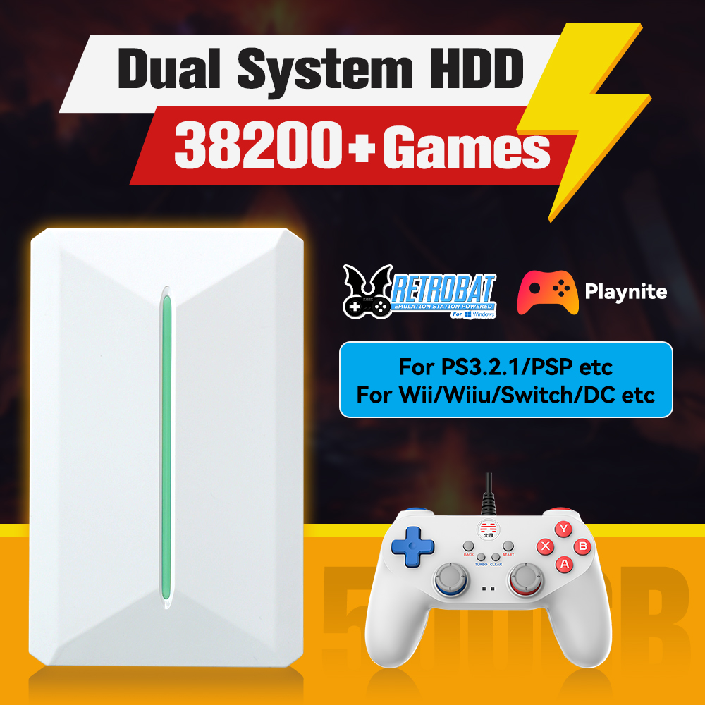 Retro Gaming Emulator Console - Sistem Retrobat & Playnite HDD konsol