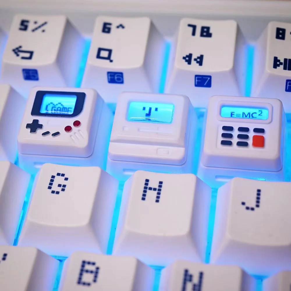 Retro Gaming Station - K-04 Set Keycap Retro Transparan 3-in-1