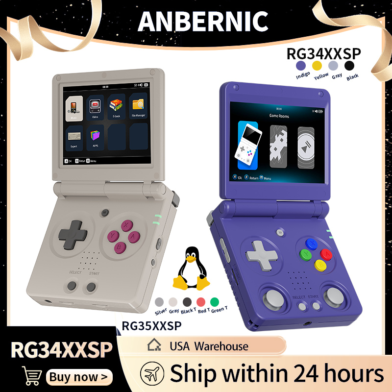 Anbernic RG34XXSP RG35XXSP Kon - Retro Gaming Handheld Console ulasan dan harga
