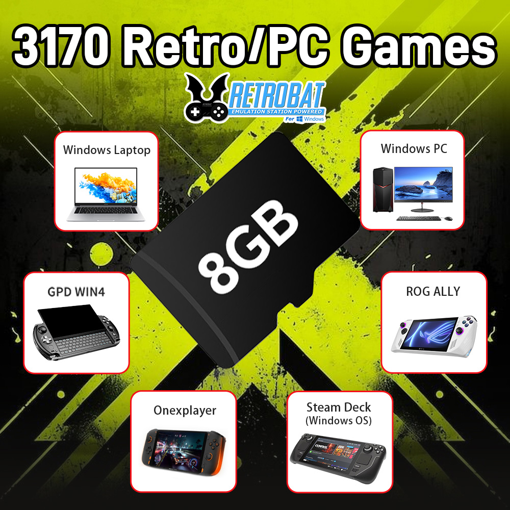 Kartu TF Game 8GB dengan 3170  - Retro Gaming Emulator Console ulasan dan harga
